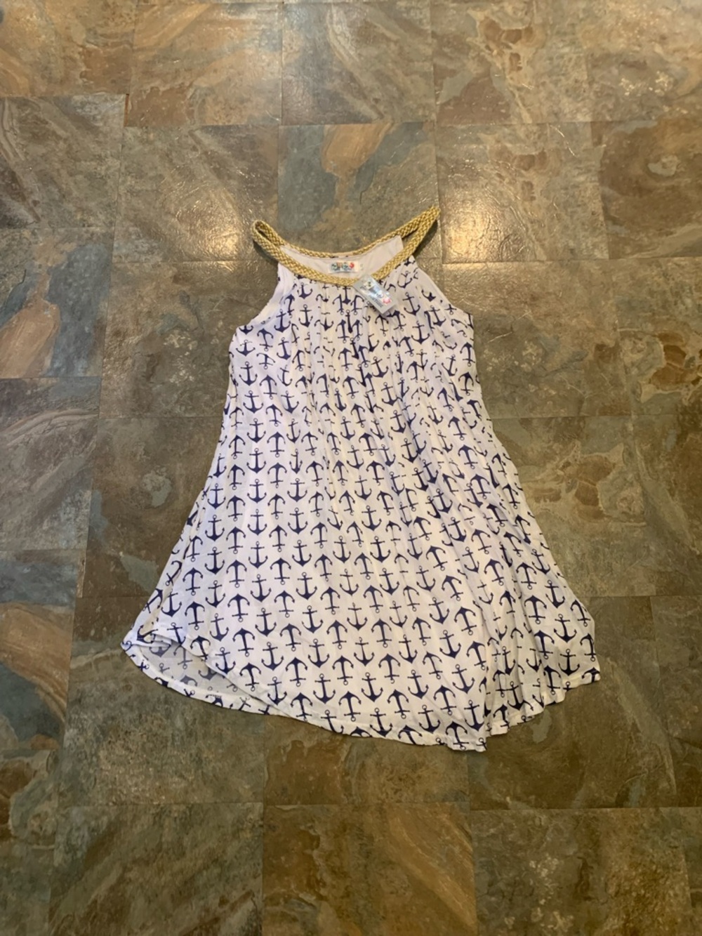 Anchor print dress, one size, NWT